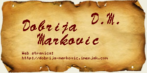 Dobrija Marković vizit kartica